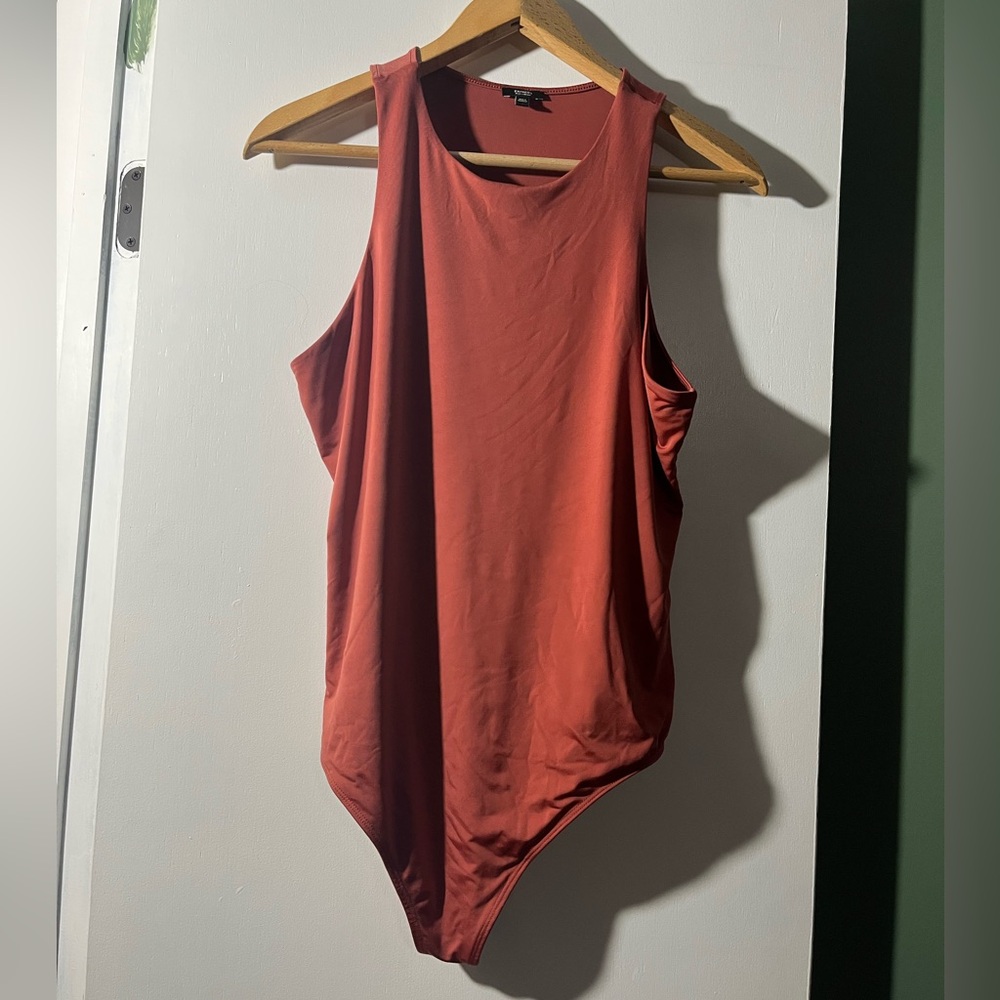 Express Rust Sleeveless Bodysuit